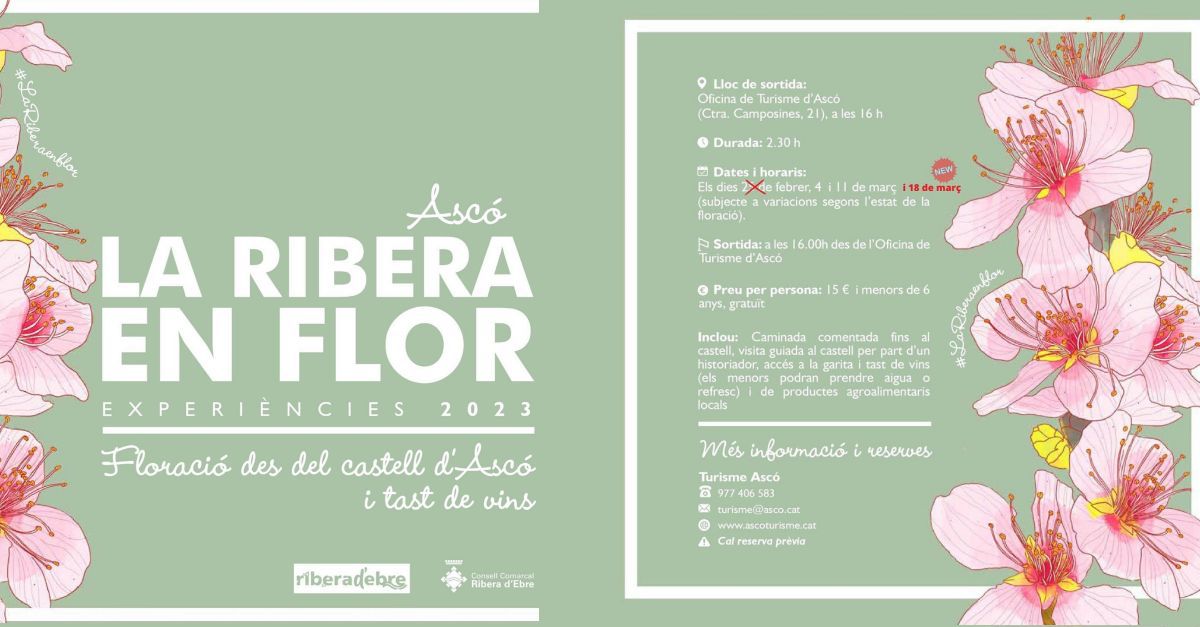 La Ribera en Flor: Floraci des del Castell dAsc i tast de vins