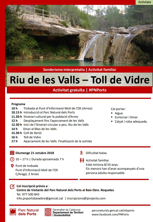 Sortida: Riu de les Valls  Toll de Vidre