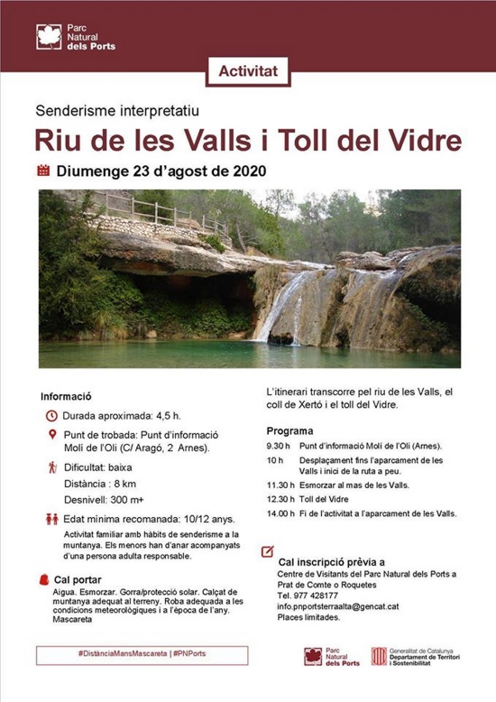 Senderisme interpretatiu: Riu de les Valls i Toll del Vidre