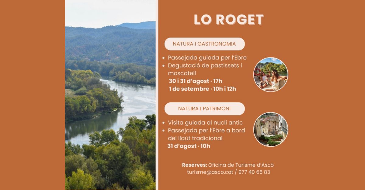 Passejada guiada per lEbre a bord de lo Roget ms tast de dolos i moscatell