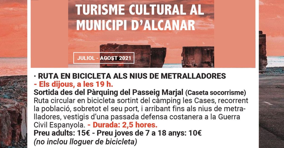 Ruta en bicicleta als nius de metralladores de les Cases dAlcanar