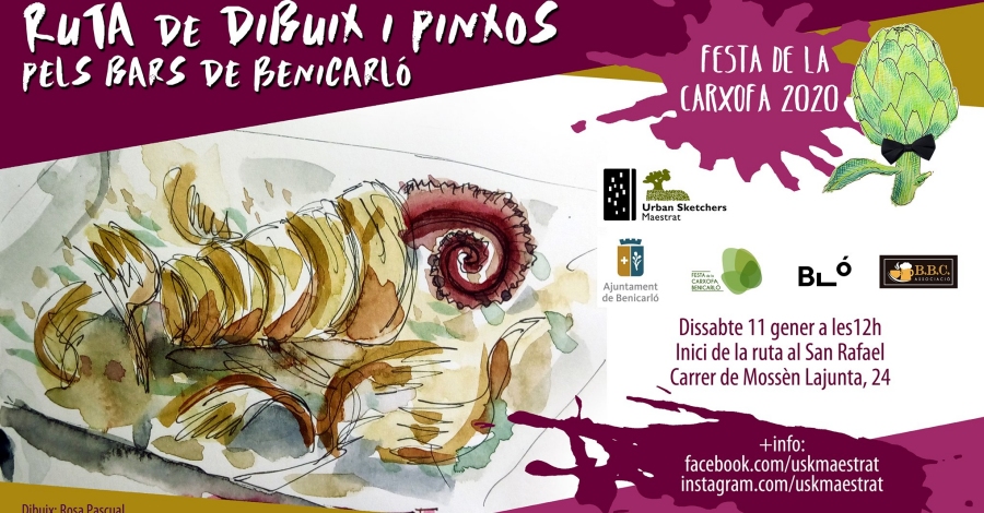 Ruta de dibujo y pinchos por los bares de Benicarl