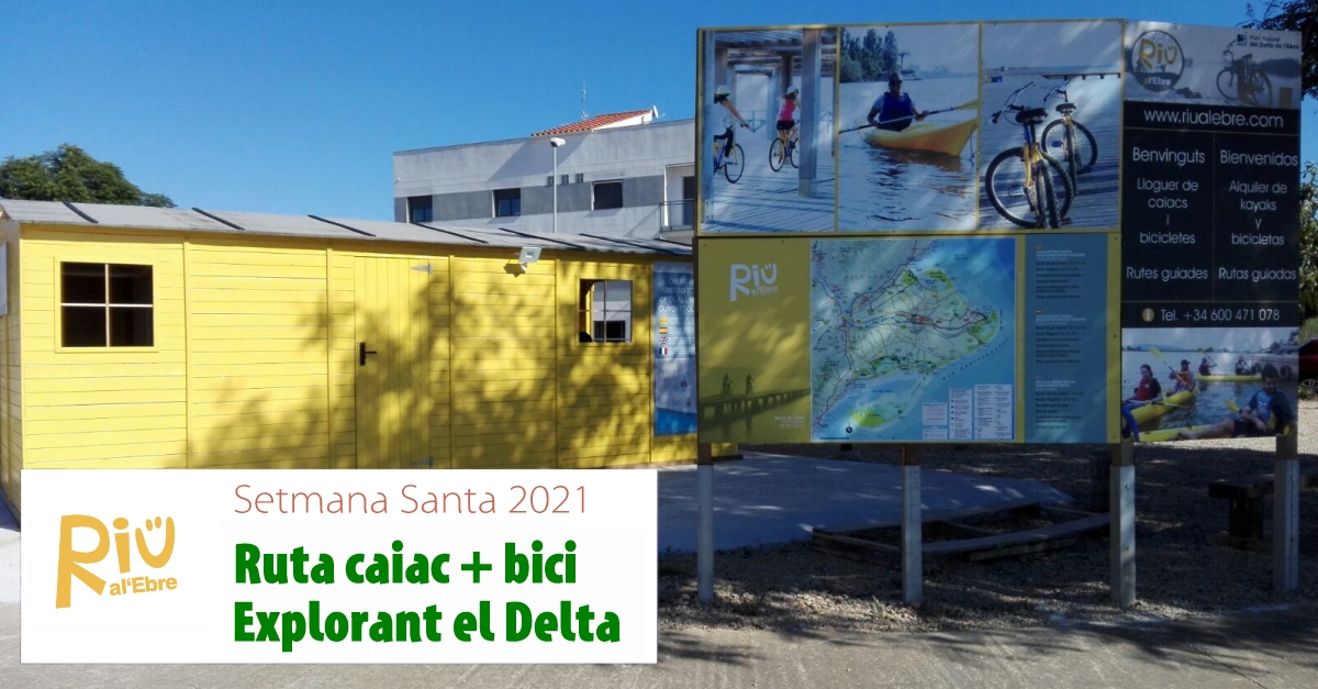 Ruta combianda caiac i bici Explorant el Delta