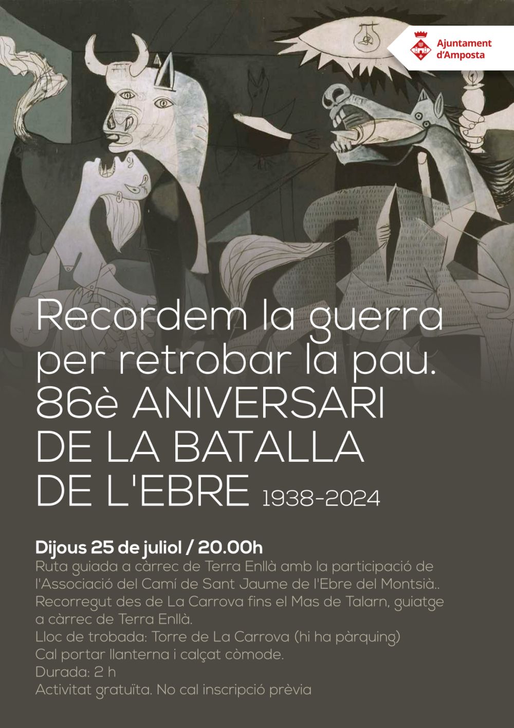 Recordem la guerra per retrobar la pau. 86 aniversari de la Batalla de lEbre