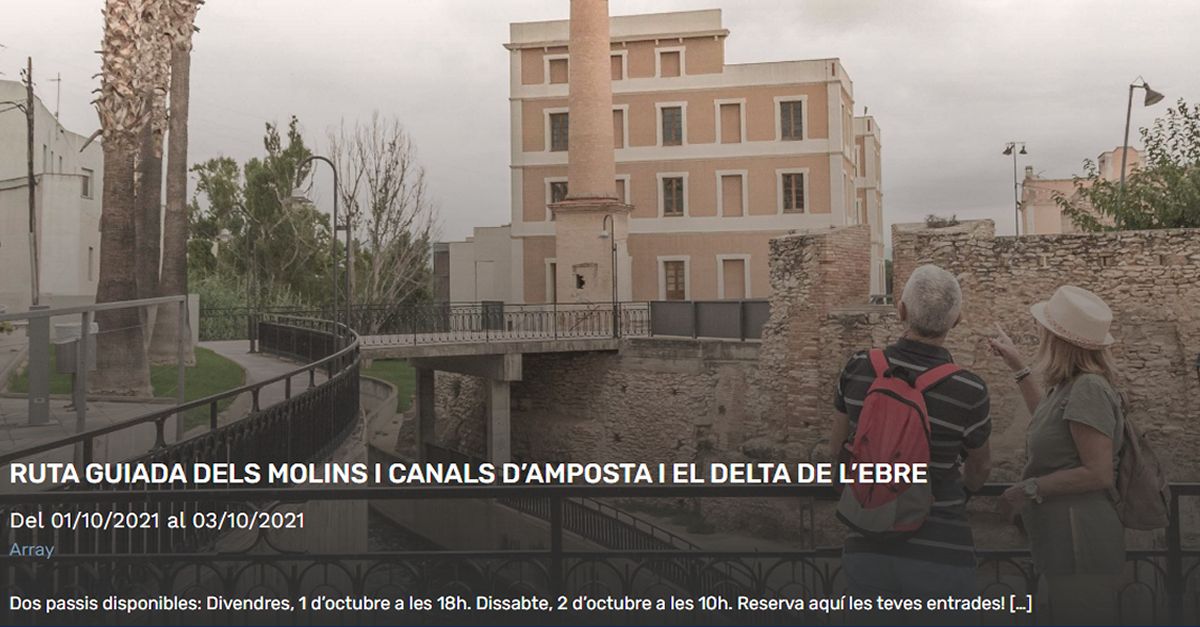 Ruta guiada de los molinos y canales de Amposta y el Delta de lEbre