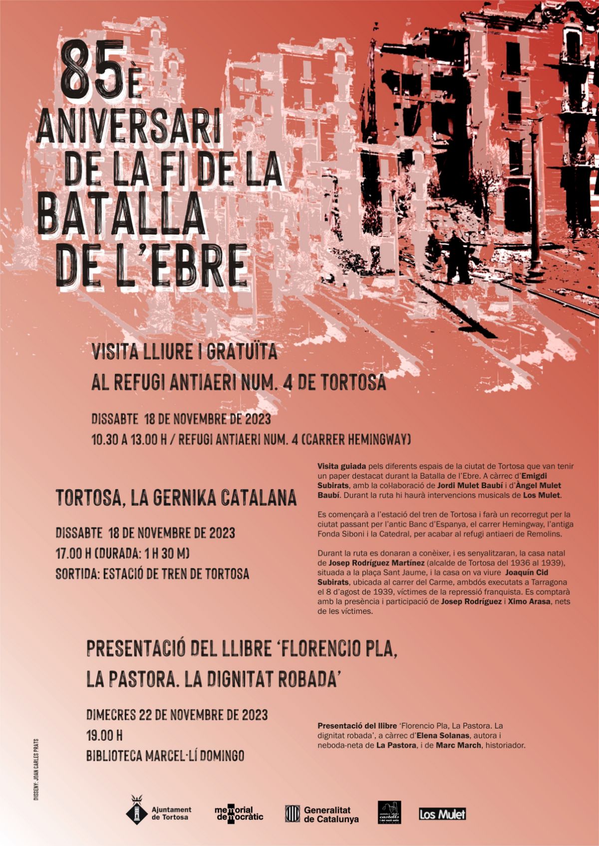 Tortosa organitza una ruta guiada pels espais de la Batalla de l’Ebre amb motiu del 85 aniversari de la fi del conflicte | EbreActiu.cat, revista digital d’oci actiu | Terres de l’Ebre ...