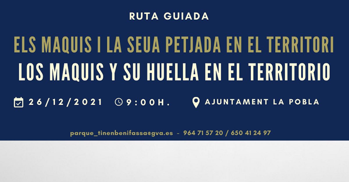 Ruta: Llos Maquis en La Tinena. Su huella en el territorio