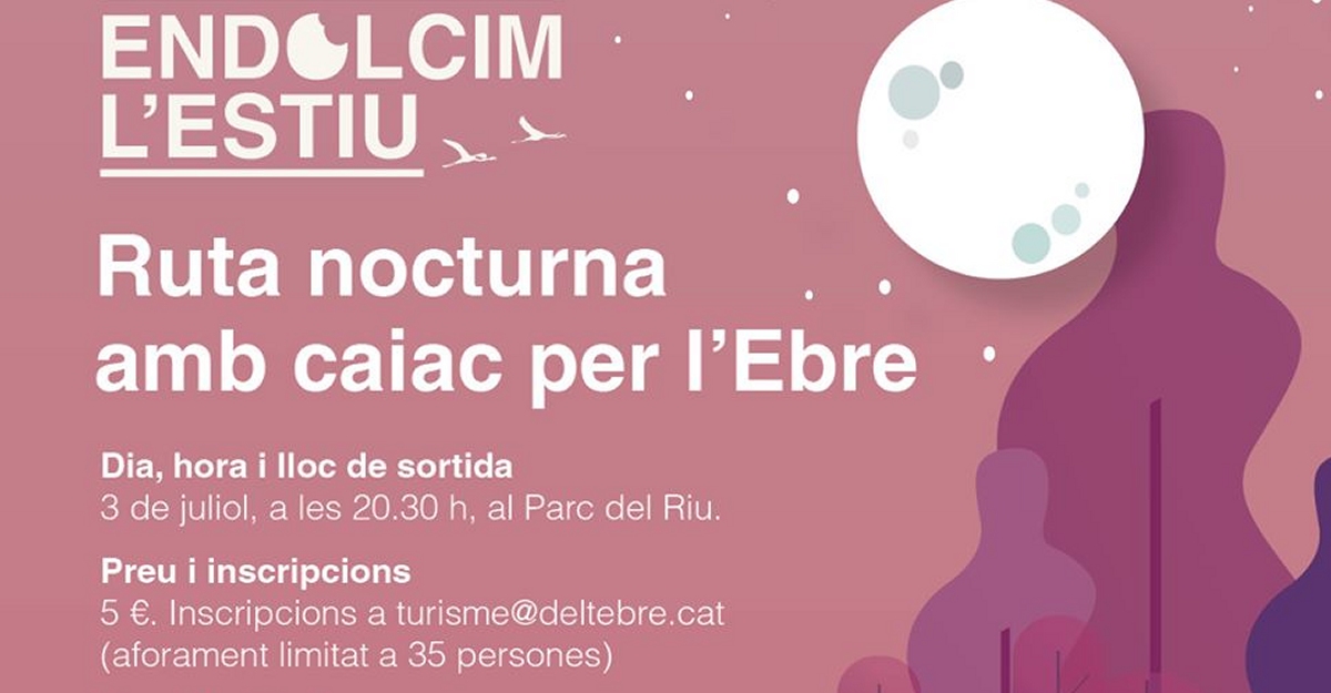 Ruta nocturna amb caiac per lEbre