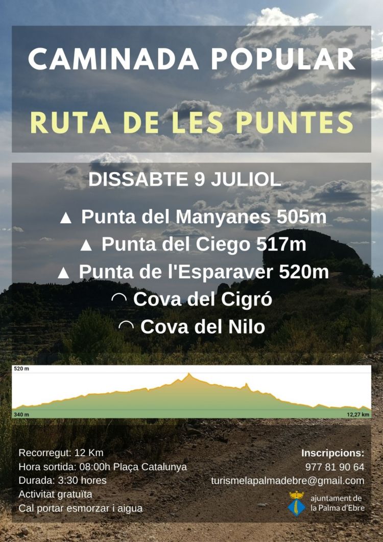 Rutes de senderisme a la Palma dEbre: Ruta de les Puntes