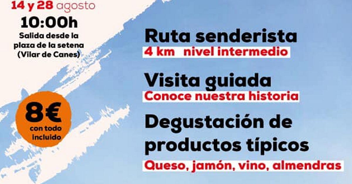 Ruta senderista, visita guiada i degustaci productes tpics