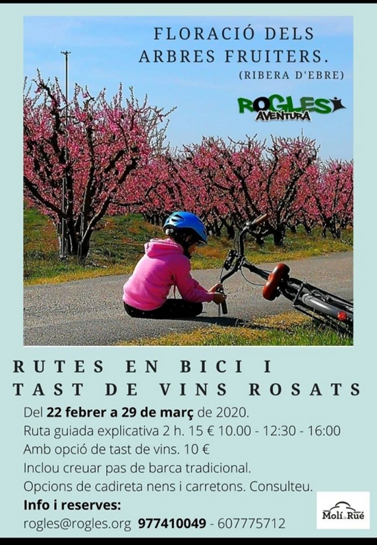 Rutes en bici i tast de vins rosats. Floraci dels arbres fruiters