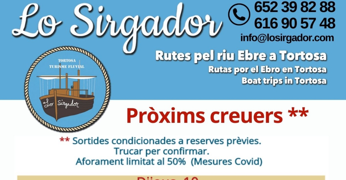 Rutes pel riu Ebre amb Lo Sirgador