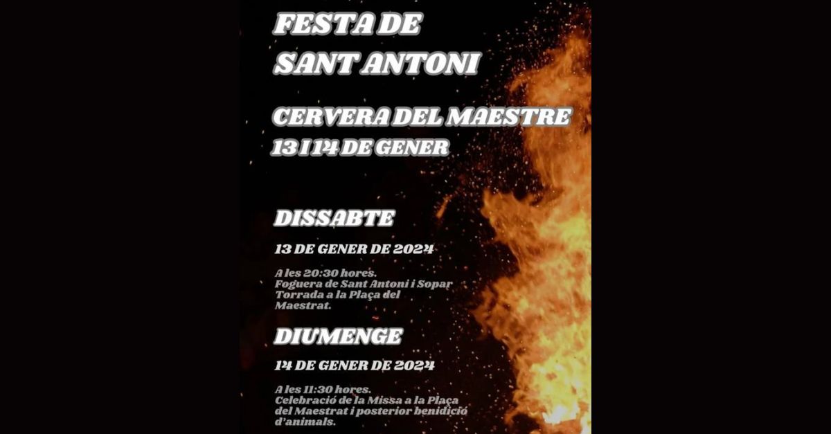 Sant Antoni 2024 a Cervera del Maestre