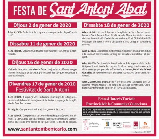 Sant Antoni 2020 Benicarl