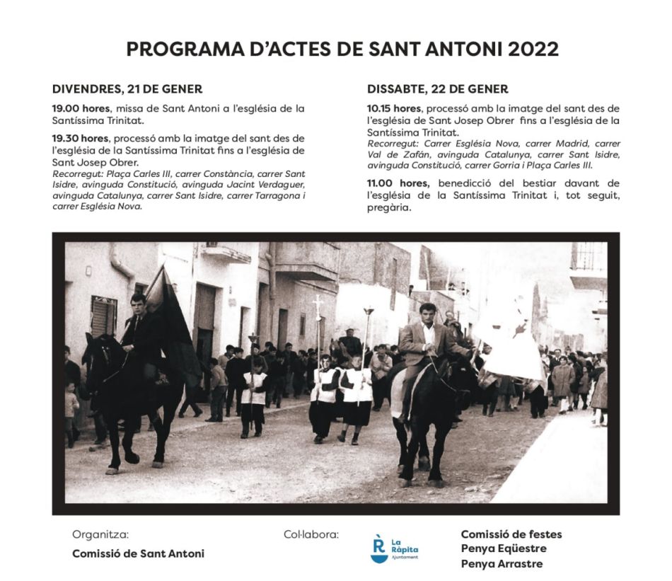 Celebraci de Sant Antoni a la Rpita