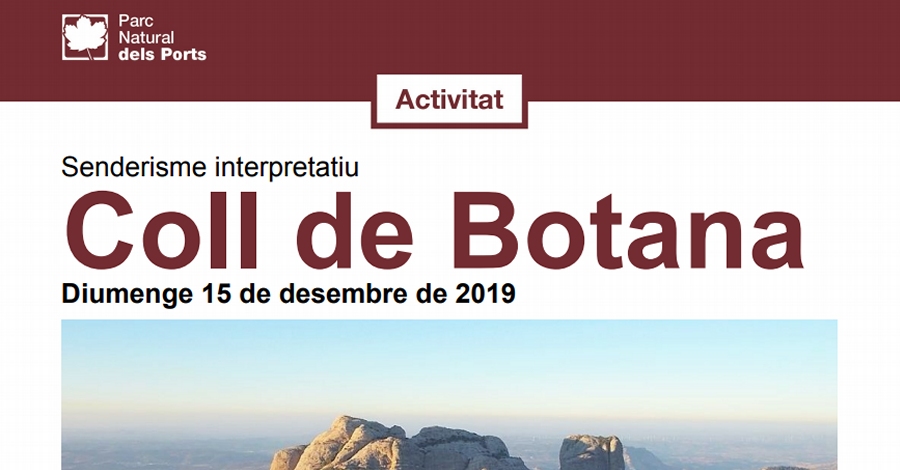 Senderisme interpretatiu pel coll de Botana i el coll de Membrado amb les Roques de Benet i els Estrets dArnes de tel de fons