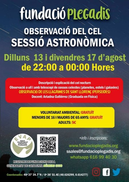 Observaci del cel. Sessi astronmica