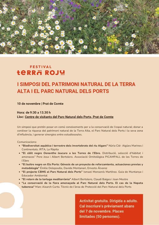 Festival Som Terra Roja. I Simposi del patrimoni natural de la Terra Alta i el Parc Natural dels Ports