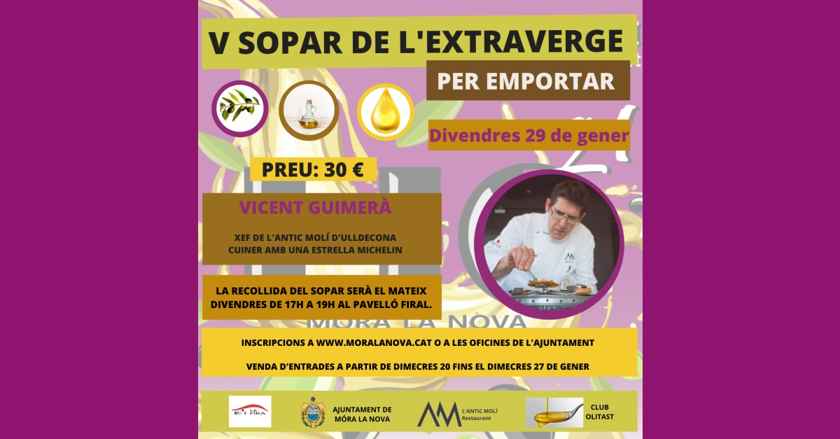 V Sopar de l’Extraverge de la FIO per emporta