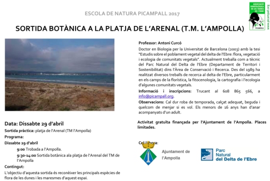 Sortida botnica a la platja de lArenal