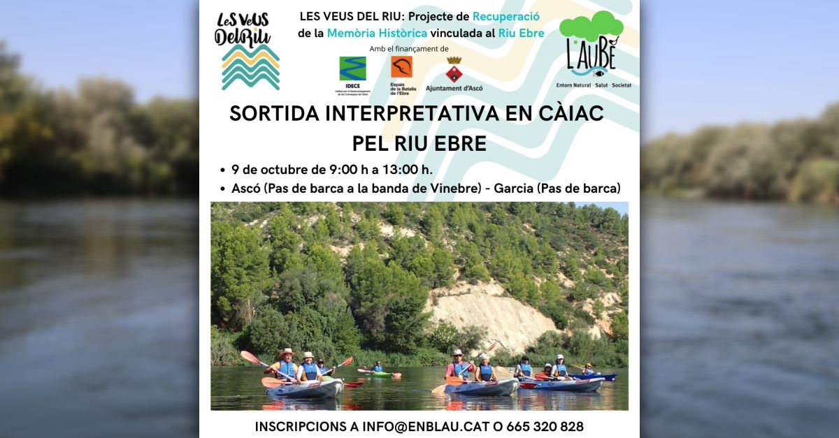 Les Veus del Riu. Sortida interpretativa en ciac pel riu Ebre