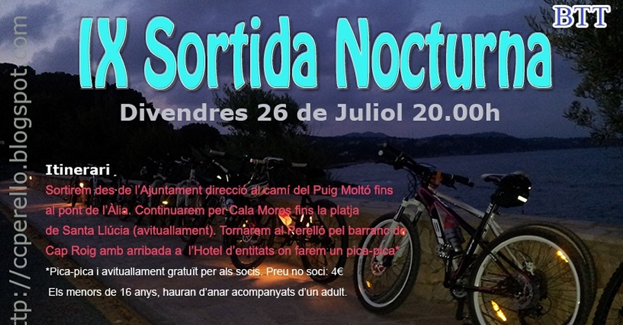 IX Salida  nocturna en BTT