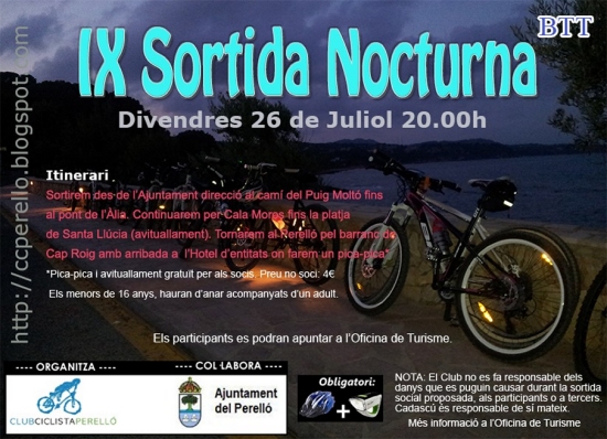 IX Sortida nocturna en BTT