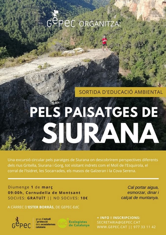 Sortida deducaci ambiental: Pels paisatges de Siurana