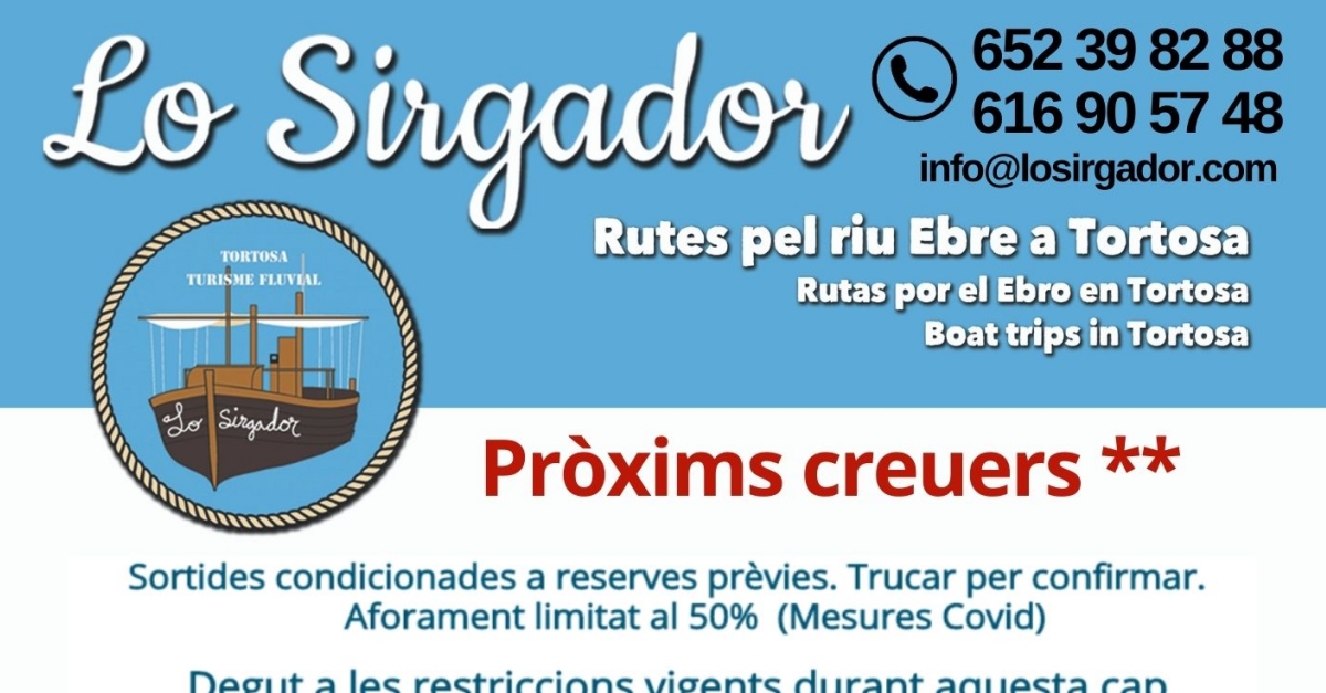 Sortides amb el llagut Lo Sirgador