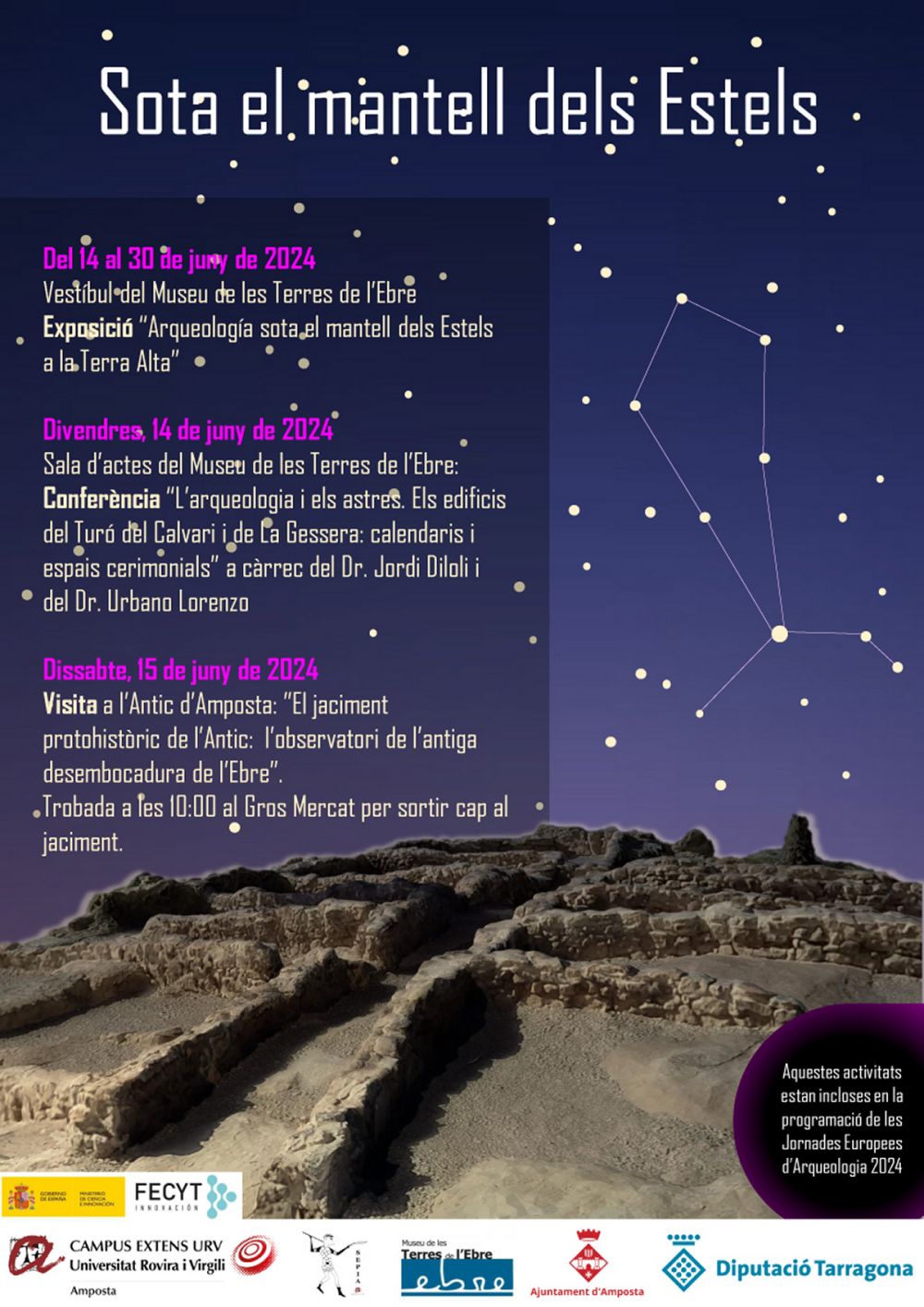 Conferncia Larqueologia i els astres. Els edificis del Tur del Calvari i de la Gessera: calendaris i espais cerimonials