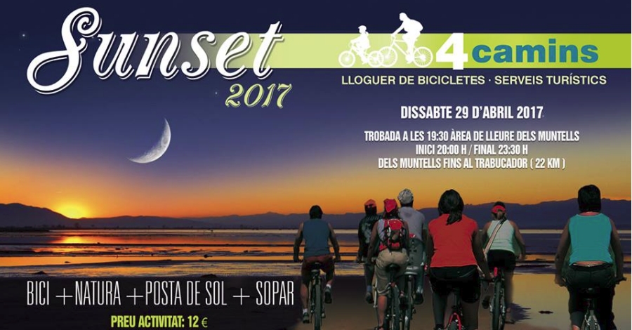 Sunset 2017 Bici + natura + posta de sol + sopar