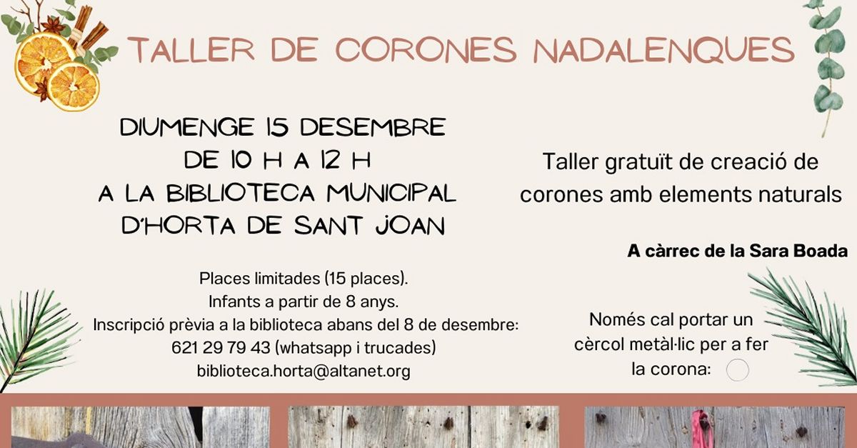 Taller de corones nadalenques