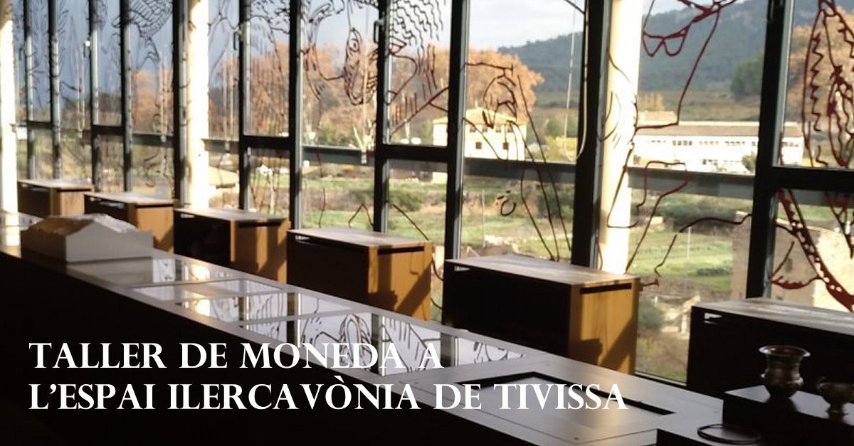 Taller de moneda en el Espai Ilercavnia de Tivissa