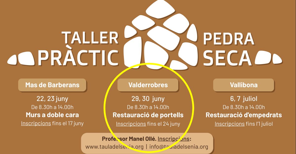 Taller prctico de piedra en seco: Restauracin de muros cados