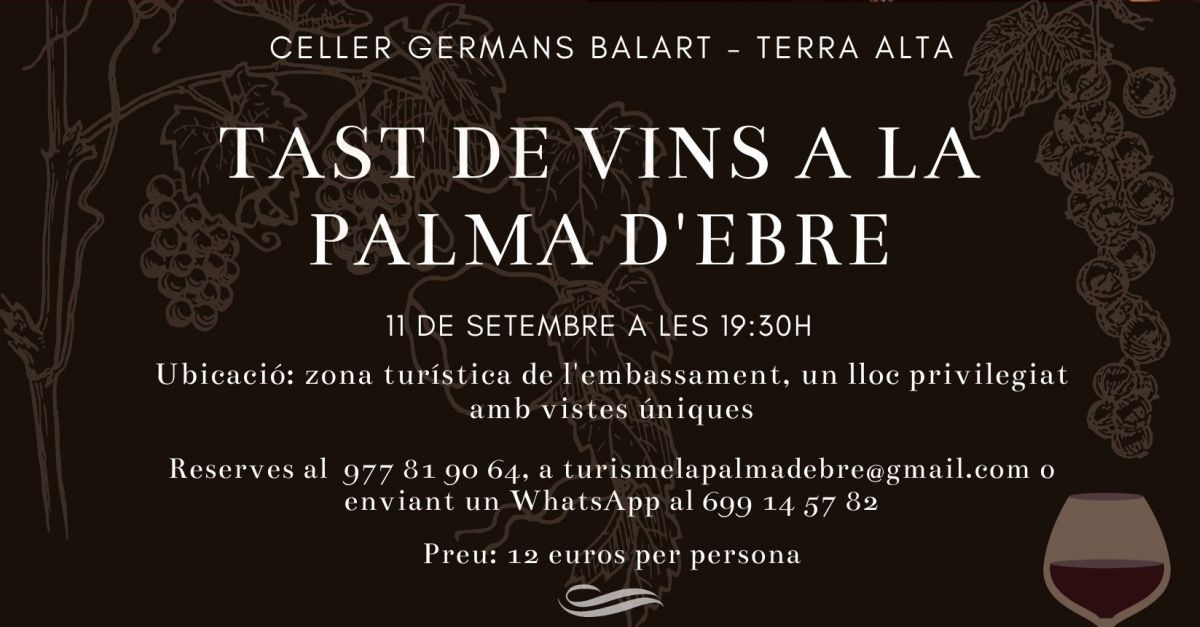 Cata de vinos a la Palma dEbre