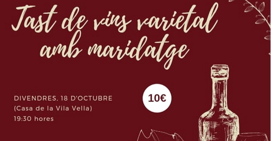 Tast de vins varietal amb maridatge