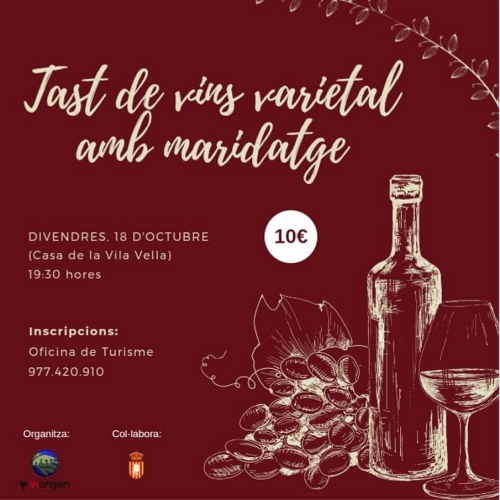 Tast de vins varietal amb maridatge