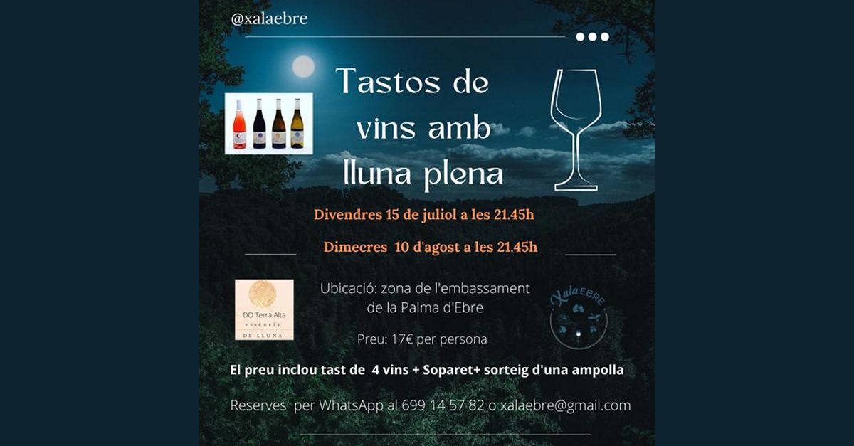 Tastos de vins amb lluna plena a la Palma dEbre