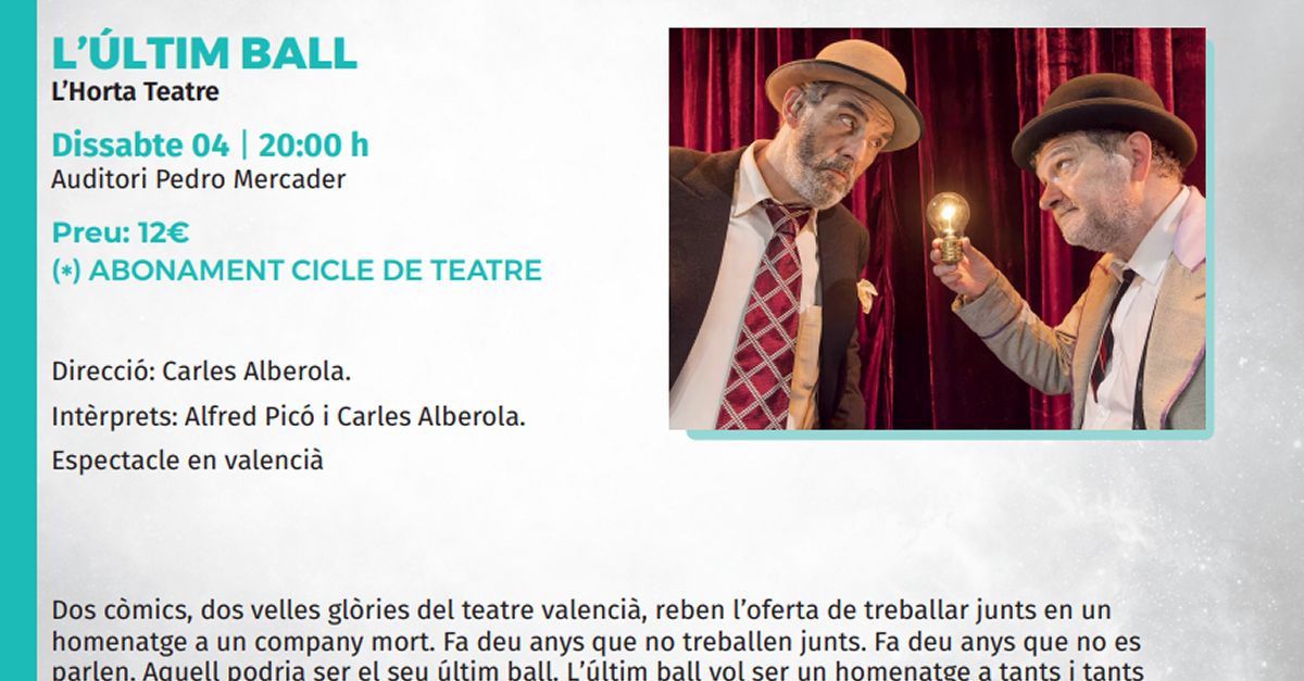 Temporada de teatre de Benicar: Lltim ball