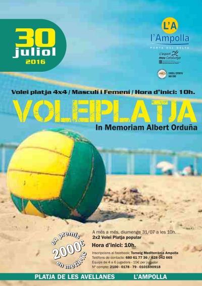 XII Torneig 4x4 de volei platja In Memoriam Albert Ordua