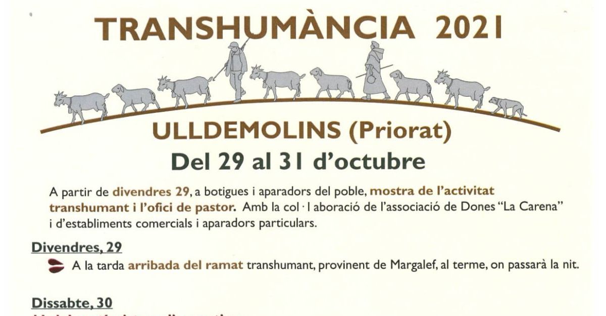 Transhumancia 2021 en Ulldemolins