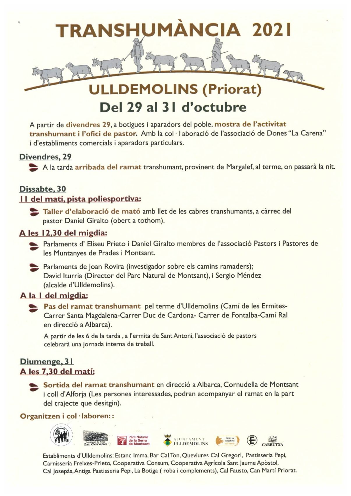 Transhumncia 2021 a Ulldemolins