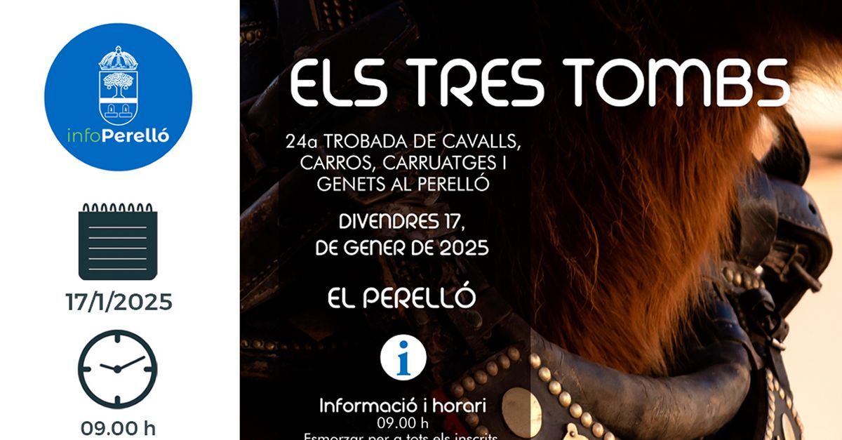 Els Tres Tombs. 24a Trobada de cavalls, carros, carruatges i genets al Perell