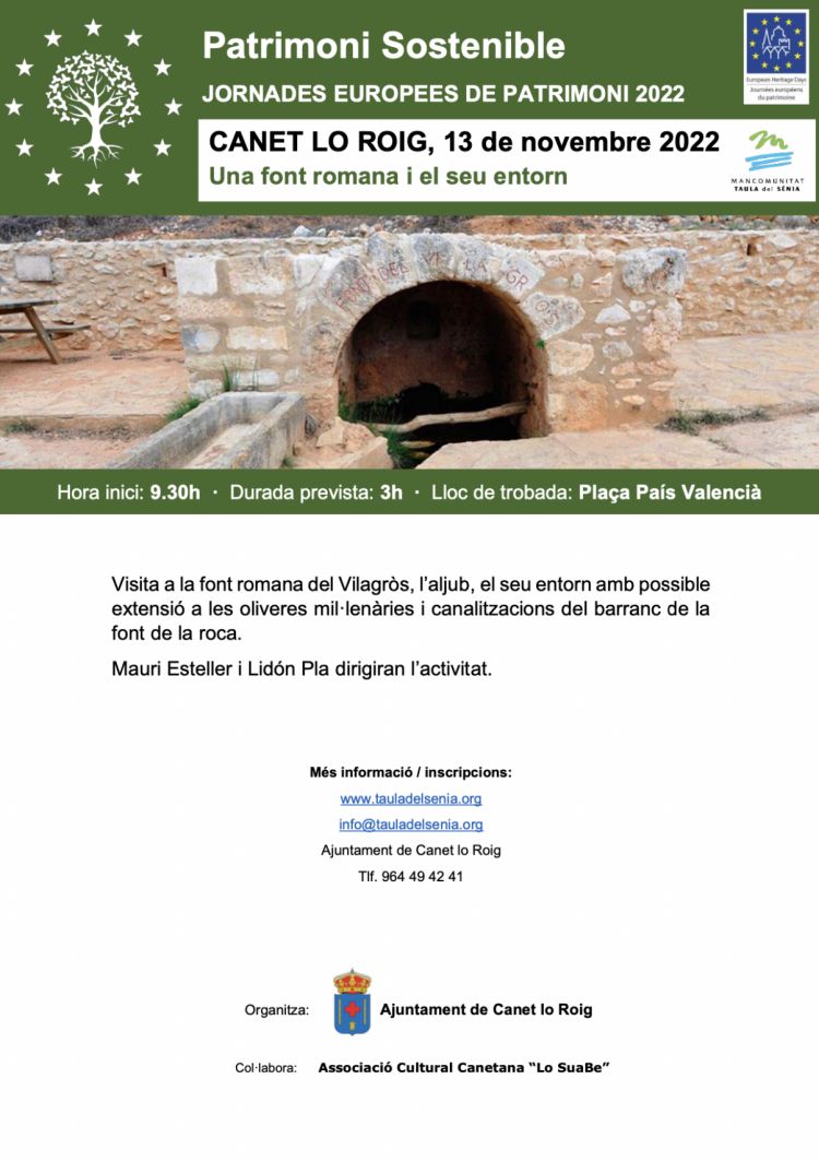 JEP2022 - Visita a la font romana del Vilagrs de Canet lo Roig