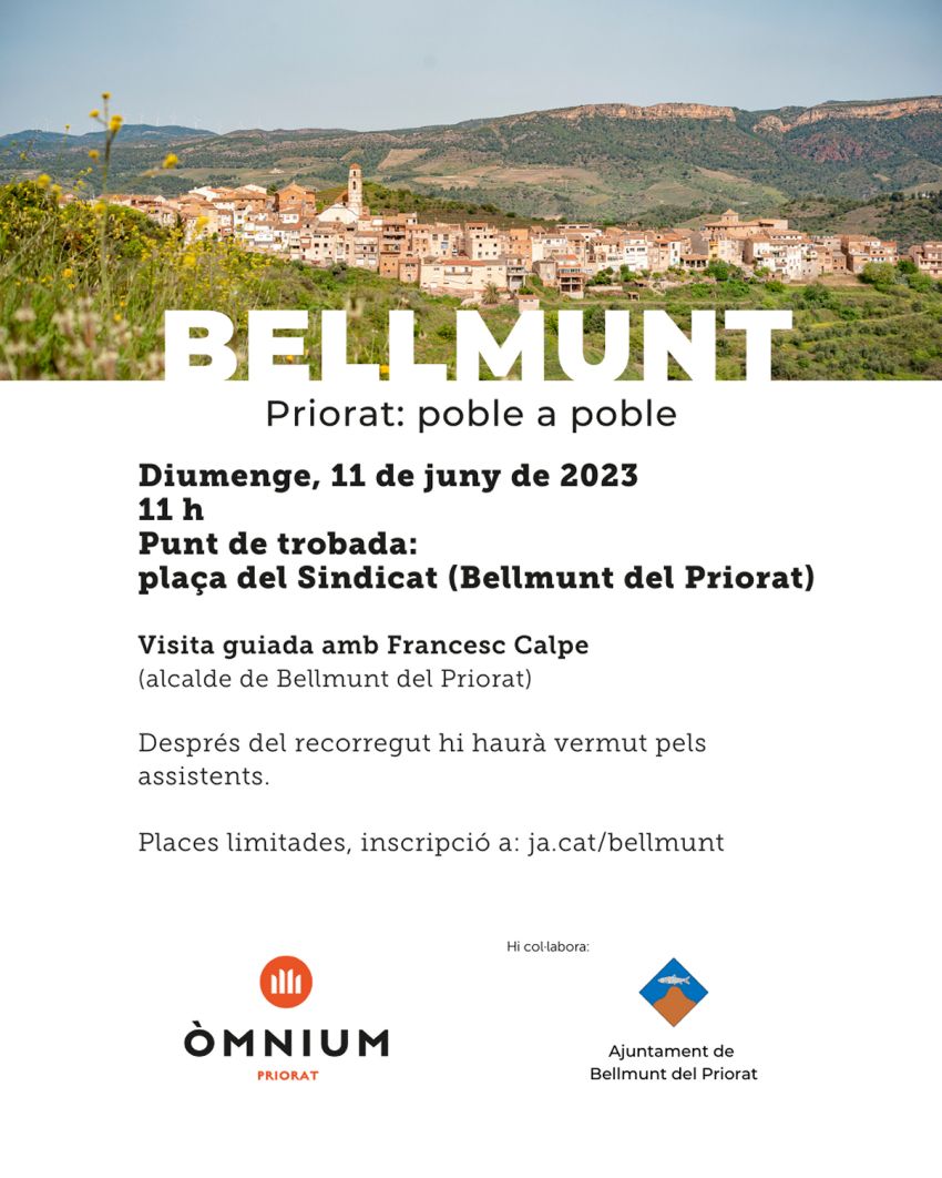 Priorat poble a poble: Visita guiada a Bellmunt del Priorat