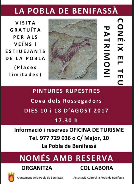 Visita a les pintures rupestres de la Cova dels Rossegadors