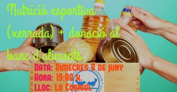 Xerrada sobre nutrici esportiva + donaci al banc d’aliments