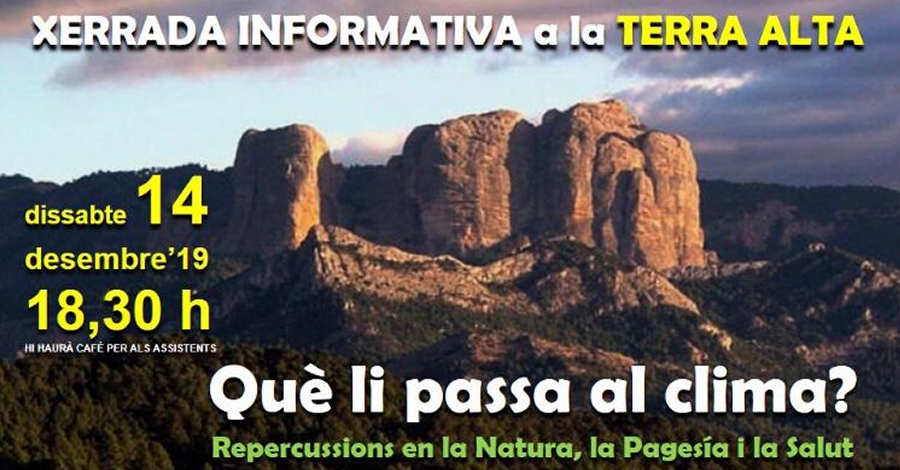 Charla: Qu li passa al clima? Repercussions en la natura, la pagesia i la salut